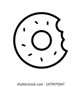Simple Donut Vector Icon Design Template