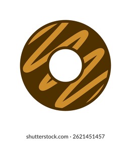 Einfache Donut-Vektorsymbol-Illustration.