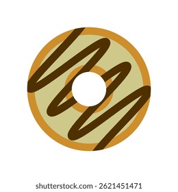 Simple donut vector icon illustration.