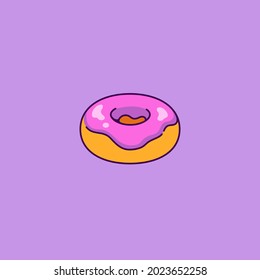 Simple Donut Vector Illustration Logo. Flat vector Illustration Style