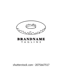 diseño de dibujos animados de icono de donuts simple ilustración de vector moderna ilustración