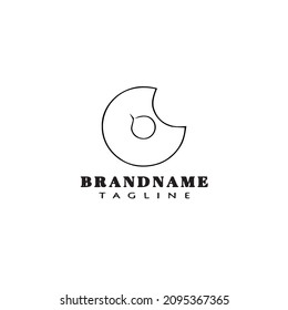 diseño de dibujos animados de icono de donuts simple ilustración de vector moderna ilustración