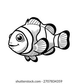 Animal doodle simple en arte de línea negro limpio sobre un fondo blanco, adecuado para varios usos creativos y de diseño