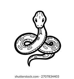 Animais de doodle simples em linha preta limpa arte em um fundo branco, adequado para vários usos criativos e de design