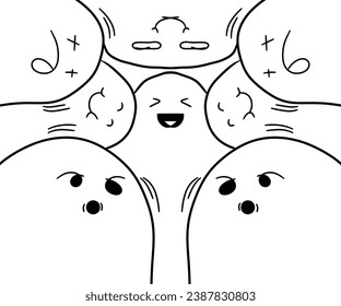 simple doodle art vector illustration