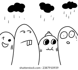 ilustración vectorial de arte de doodle simple