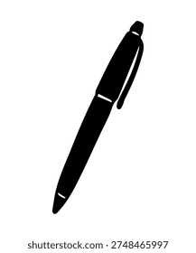 Simple doodle ballpen icon silhouette