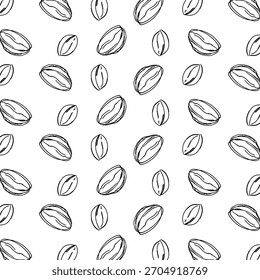 Doodle simple de café negro sin patrón