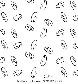 Doodle simple de café negro sin patrón