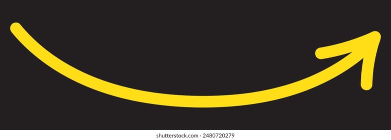 Simple doodle of bold line arrow movement