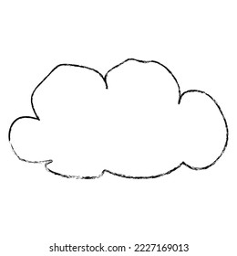 Simple doodle cute cloudy Vector illustration