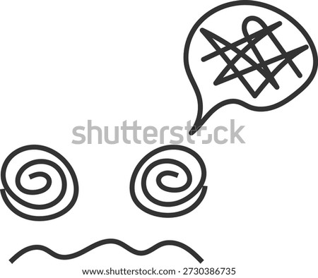 Simple Doodle Dizzy Smile Face