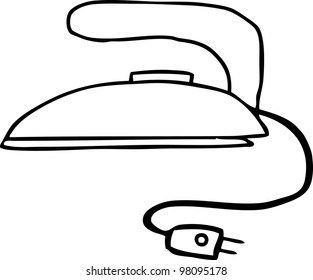 simple doodle of electric iron