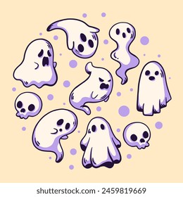 the simple doodle gost which is funny and there are seven characters in it 