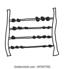 Simple doodle of a hand drawn abacus