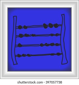 Simple doodle of a hand drawn abacus