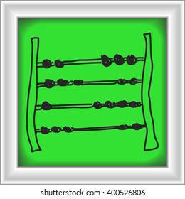 Simple doodle of a hand drawn abacus