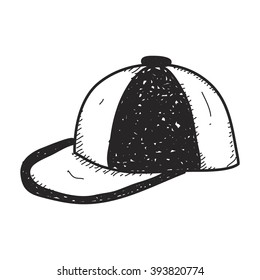 Simple doodle of a hand drawn cap