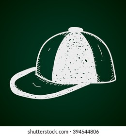 Simple doodle of a hand drawn cap