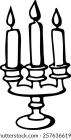 A simple doodle icon for a candle stand