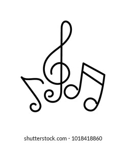 
A simple doodle icon of musical notes utilized to compose the music through musical instruments.
