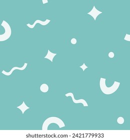 Simple doodle pattern. Childish seamless pattern design for decor textile, wrapping paper, wallpaper and more. 