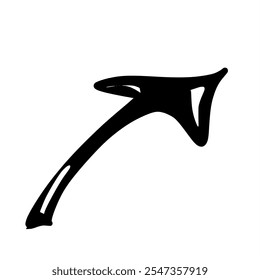 Una simple flecha de estilo doodle