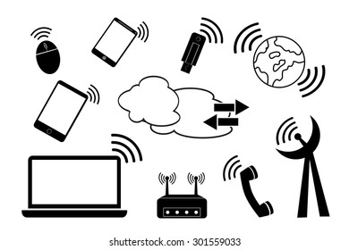 simple doodle Telecommunication Signal 
