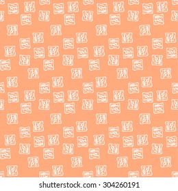 simple doodles hand drawn seamless pattern. abstract vector background
