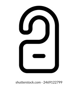 Simple Door Hanger icon. The icon can be used for websites, print templates, presentation templates, illustrations, etc