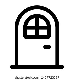 Simple Door icon. The icon can be used for websites, print templates, presentation templates, illustrations, etc	