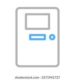 Simple door icon. Concept of access, entrance, and exit.