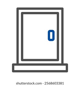 Simple door icon. Concept of exit, entrance, and opportunity.