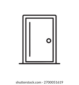 Einfaches Türsymbol. Eingang. Vektor.
