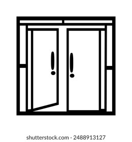 icono de puerta simple. salir