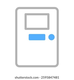 Simple Door Icon Illustration, Modern Design