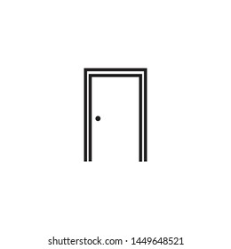 simple door icon vector illustration