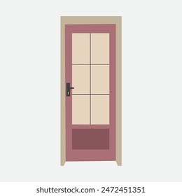 Ilustración simple de la puerta sobre fondo blanco