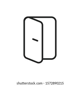 Simple door line icon. Stroke pictogram. Vector illustration isolated on a white background. Premium quality symbol. Vector sign for mobile app and web sites.