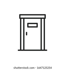 Einfaches Türzeilensymbol. Piktogramm anheben. Vektorillustration einzeln auf weißem Hintergrund. Qualitätszeichen von Premium. Vektorillustration-Zeichen für mobile App und Webseiten.