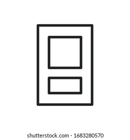 Simple door line icon. Stroke pictogram. Vector illustration isolated on a white background. Premium quality symbol. Vector sign for mobile app and web sites.