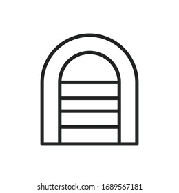 Simple door line icon. Stroke pictogram. Vector illustration isolated on a white background. Premium quality symbol. Vector sign for mobile app and web sites.