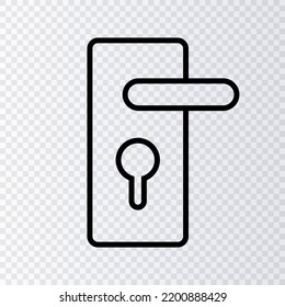 Icono de cerradura de puerta simple. Perilla de la puerta. Vector.