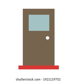 simple door way vector graphic illustration