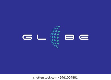 Simple dot globe logo icon vector. Golbe logo vector.