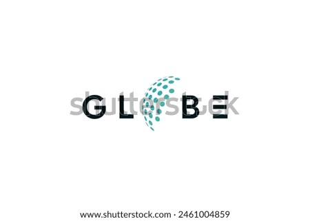 Simple dot globe logo icon vector. Golbe logo vector.