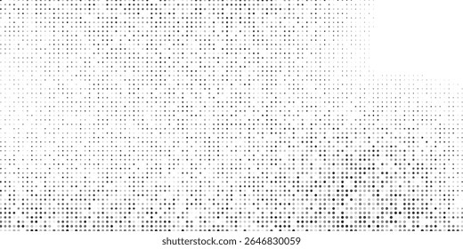 Simple dot halftone gradient texture. Vanishing polka dot background. Repeating dots gradation pattern vector