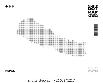 Simple dot map design of Nepal