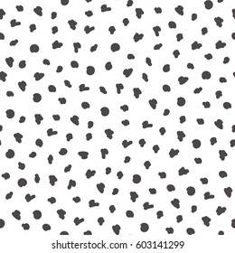  Simple dot pattern. Hand drawn seamless background. Vector illustration.