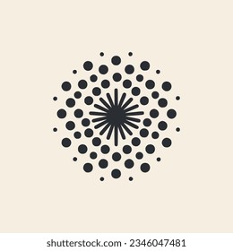 simple dot pattern modern logo vector illustration template design